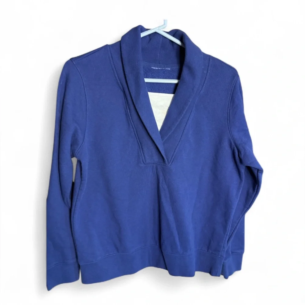 Vibrant Blue Collar Sweater / Sweatshirt - Picture 1 of 6